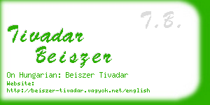 tivadar beiszer business card